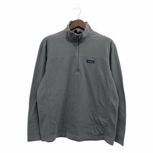 patagonia パタゴニア ハーフジップ マイクロD ジャケット フリース アウトドア グレー (メンズ L) 中古 古着 P6119