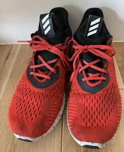 美品 良品 アディダス アルファバウンス ADIDAS ALPHABOUNCE1 スニーカー ホワイト ブラック レッド US11インチ 29cm 白 黒 赤