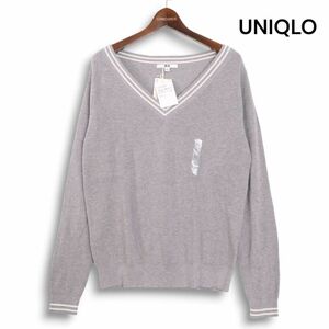 【新品 未使用】 UNIQLO ユニクロ 秋冬 コットン カシミヤ♪ クリケット ニット セーター Sz.XL　レディース 大きいサイズ　K4T01486_A#K