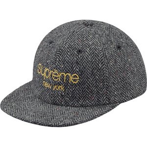 希少★新品本物【黒】★Wool Herringbone Classic Logo 6-Panel ヘリンボーン クラシックロゴ 正規店購入 限定 名品 Supreme 2016AW