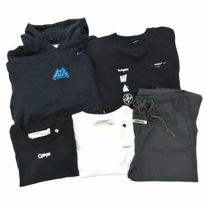 【名古屋】1円～ オフホワイト ナイキ FOG ESSENTIALS 5点セット メンズアパレル Tシャツ フーディ パンツ S M 黒 白 現状 N2411-05-30