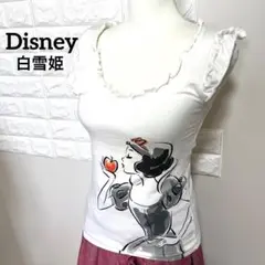 Disney Princess 白雪姫 ノースリーブ Tシャツ フリル Ｍ