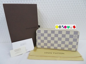 〔COLOURS〕 新品同様■ジッピー ウォレット■N60019■ダミエ■アズール■Louis Vuitton