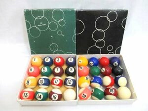 おもちゃ ビリヤードミニボールセット 直径4cm 16個入り×2箱 ZH POOL BALL 中古 ■