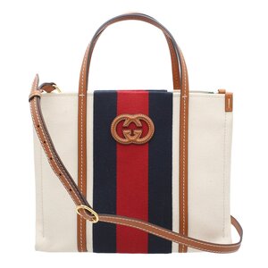 ★E2866 超美品 グッチ インターロッキングG スモール 2WAYバッグ ハンド・ショルダー 727728 アイボリー GUCCI レディース★