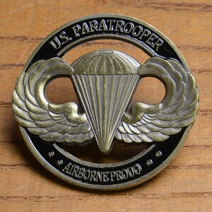 チャレンジコイン 米陸軍 パラシュート章 空挺部隊 記念メダル Challenge Coin 記念コイン