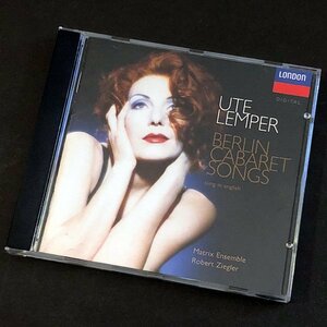 UTE LEMPER ウテ・レンパー Berlin Cabaret Songs カナダ盤CD 1997 解説書