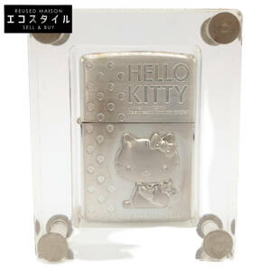 1円 美品 ZIPPO ジッポ 09年 HELLO KITTY ハローキティ ガラスケース付属 立体 オイルライター メンズ レディース