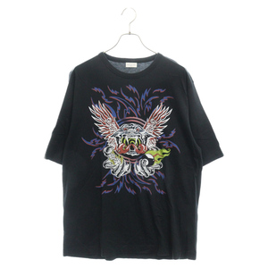 DRIES VAN NOTEN ドリスヴァンノッテン M.K.T プリント 半袖Tシャツ カットソー ブラック 73-11-04-11002