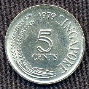 SINGAPORE　5 CENTS (1枚)　1979年　/シンガポール/鳥類