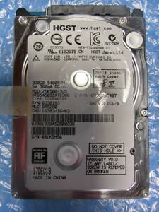 【中古】 HGST HTS545032A7E380 320GB/8MB 7482時間使用 管理番号:D188