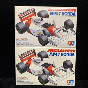 2個 1/20 マクラーレンMP4/7ホンダ タミヤ 未組立プラモ McLaren HONDA GRAND PRIX グランプリコレクションNO.35 デカール傷み外箱歪み有り