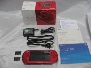 PSP プレイステーション・ポータブル ラディアント・レッド PSP-3000RR 動作品