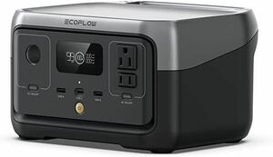 新品★送料無料★EcoFlow ポータブル電源 RIVER 2 6倍長寿命 256Wh 60分満充電 AC(定格300W サージ600W X-Boostで450W エコフロー リバー2