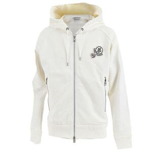 ★定価152,900円★ MONCLER Wワッペン パーカー XS ホワイト スウェット モンクレール トレーナー ブラマント BRAMANT 国内正規品