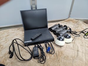 ▲OG▲防犯セキュリティセットSAMSUNG 4ch デジタルビデオレコーダー、 EIZO液晶モニター、TE-EYEカメラ5台セット セキュリティ　K2305-133