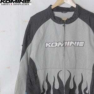 コミネ KOMINE■メッシュライディングジャケット　肘 背中 プロテクターあり■3XL■グレー×ブラック ※NK4d02028