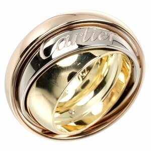 カルティエ CARTIER トリニティ 9号 リング 指輪 マストエッセンス 2002年クリスマス K18ゴールド YG PG WG 約14.36g【I151724019】中古