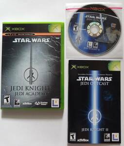 初代Xbox Star Wars: Jedi Knight: Jedi Academy 北米版 ＆ Jedi Knight II: Jedi Outcast 北米版 2本セット 動作確認済み