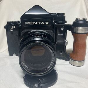 Pentax 67 Late SMC 105mm 2.4 ペンタックス 中判 フィルムカメラ バケペン レンズ付き 動作未確認 ジャンク