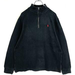 POLO ralph lauren ラルフローレン ハーフジップ 黒 キッズ