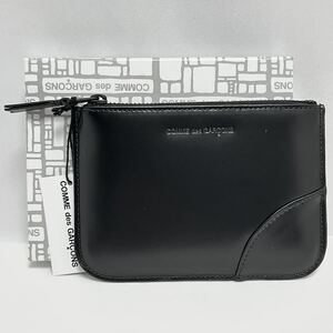 新品 コムデギャルソン ウォレット ジップ ポーチ クラシック 黒 WALLET COMMEdesGARCONS ブラック ギャルソン ロゴ 財布 小銭入れ コイン