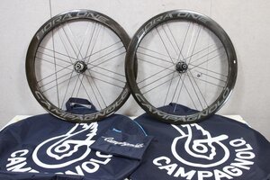 値下げ! ○Campagnolo カンパニョーロ BORA ONE 50 DB シマノフリー 11/12s対応 クリンチャー ダークラベル カーボンホイールセット 美品