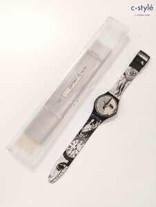 F818a [人気] swatch スウォッチ 腕時計 ホワイト×ブラック GB149 クォーツ | ファッション小物 G