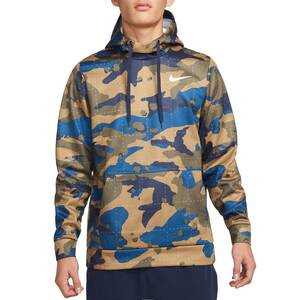 ■ナイキ サーマフィット プルオーバー フーディ ーブルーカモ 新品 サイズM NIKE Therma-FIT PULLOVER HOODIE CAMO 迷彩 DD1758-476