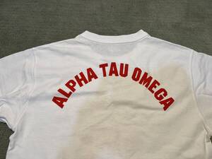 リアルマッコイズ プリント Tシャツ ３６ LIBERTY 319 PHYS.ED. ALPHA TAU OMEGA ホワイト　古着　ヴィンテージ