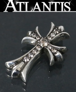 CHROME HEARTS 銀座店 クロムハーツ インボイス付き（再発行） スモールCHクロス パヴェダイヤ ペンダント シルバー SV925 96789