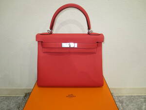 ★国内・新品・税込★エルメス ハンドバッグ ケリー28 cm　HERMES　Kelly　内縫い　C刻印　2018　★希少カラー★