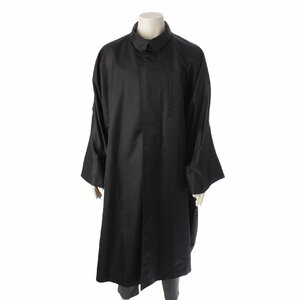 【イッセイミヤケ】Issey miyake メンズ ヴィンテージ イカコート ナイロン ビッグシルエット コート ブラック M 【中古】186994