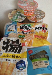 お菓子6点　おせんべい　レトルト　非常食品 保存食品