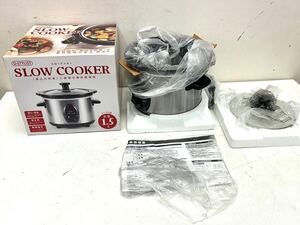 未使用品？ スロークッカー SLOW COOKER 1.5L KK-00256 調理器具 両手鍋 ホーロー鍋 通電確認 電気調理鍋 付属品 まとめて D-STYLIST