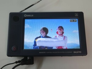 4.5V型■SANYO NV-SD200DT カーナビ Mini GORILLA 三洋 ミニゴリラ ワンセグ 車載ケーブル パーキングケーブル付き USED 95651■！！