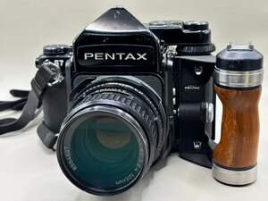 【動作確認済み】PENTAX ペンタックス　67　後期　TTLファインダー　105mm　F2.4　中判カメラ　6×7　ミラーアップ　木製グリップ