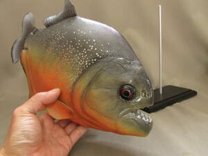 ●ハンドメイド　 ３８cmピラニア　熱帯魚　観賞魚　フィギュア　レプリカ　模型　魚　 即決　fish craft REAL
