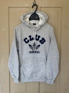 80s ヴィンテージ CLUB adidas クラブ アディダス スウェット パーカー オールド デサント製 S