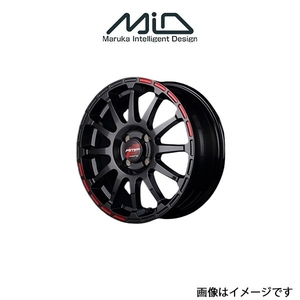 MID RMPレーシング GR12 アルミホイール 4本 イグニス 21系(16×6J 4-100 INSET43 クリスタルブラック/ストロボレッド)RMP RACING GR12