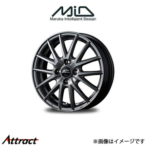 MID シュナイダー SQ27 アルミホイール 4本 エッセ 230系(12×4J 4-100 INSET42 メタリックシルバー)SCHNEIDER SQ27