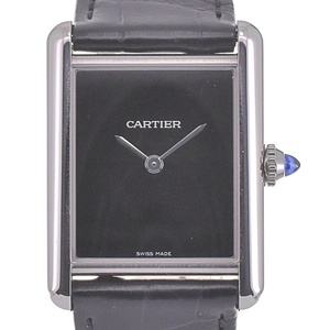 値下 カルティエ CARTIER WSTA0072 タンク マスト LM SS/レザー クォーツ ユニセックス 美品 G#133341