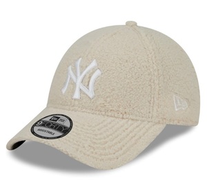 NY ヤンキース MLB ★ New Era オフホワイト ベージュ もこもこ キャップ B