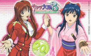 ★サクラ大戦3～巴里は燃えているか～　アニメディア20周年　セガ　非売品　微擦れ有★テレカ５０度数未使用uh_106