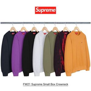 国内正規品 supreme small box crewneck Mustard マスタード L スモール ボックス スウェット クルーネック シュプ 定番 希少 カナダ 1円