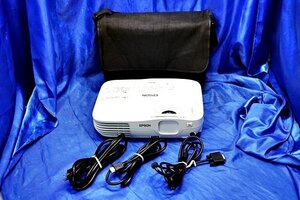 ●輝度2600lm/381h・52ｈ● EPSON/エプソン 液晶プロジェクター ◆EB-X10/HDMI・VGAケーブル・ケース付き◆　55785Y