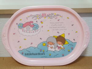 激レア 中古 サンリオ SANRIO LITTLE Twin Stars リトルツインスターズ キキララ 1976 トレイ お盆 KIKI LALA 当時物 昭和 レトロ TRAY