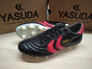 ヤスダ YASUDA サッカーシューズ サッカースパイク LIGARESTA Pro-ex2 YSD-S24.001 BLK/RED 25,5cm カンガルーレザー×人工皮革