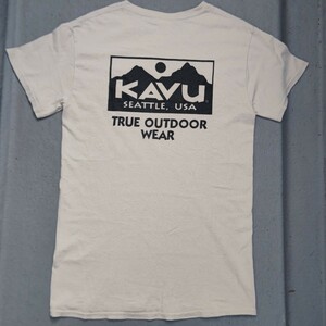 KAVU 半袖Tシャツ【S】ベージュ アウトドア キャンプ