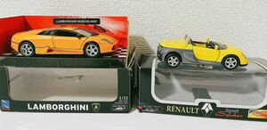 NewRay ニューレイ LAMBORGHINI Murcilago ランボルギーニ ムルシエラゴ 1/32 RENAULT Sport Spider ルノー ミニカー セット 0331